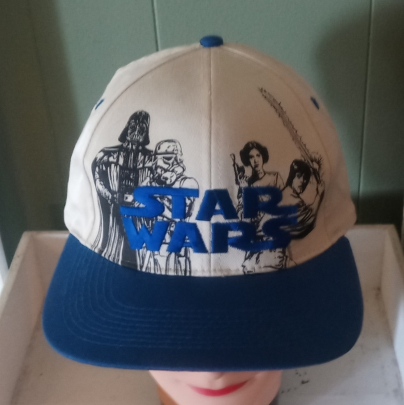 vintage Star Wars Embroidered Baseball Cap / Hat Luke Skywalker Darth Vader - Picture 8 of 9